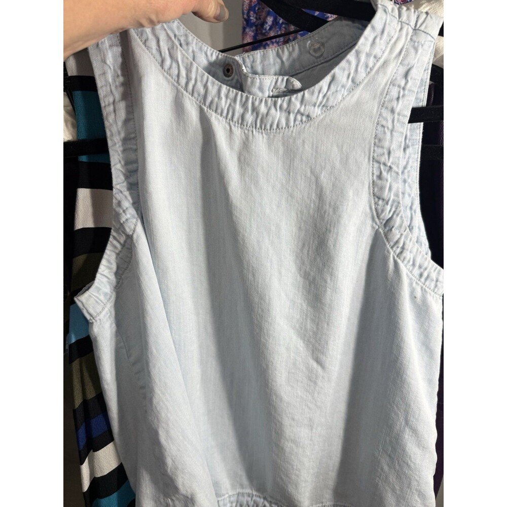 Vintage Harper Heritage Denim Crisscross Sleeveless Tank Blouse Sz XS